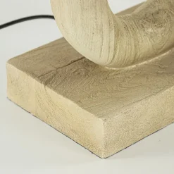 Straluma Stoere lampvoet hout naturel Light and Living><noscript><img width=