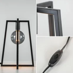 Straluma Stoere zwarte tafellamp frame></noscript> Woonkamerlampen|Slaapkamerlampen