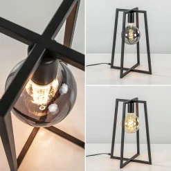 Straluma Stoere zwarte tafellamp frame></noscript> Woonkamerlampen|Slaapkamerlampen