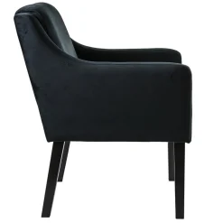 Straluma Stoffen armstoel zwart met zwarte poot><noscript><img width=