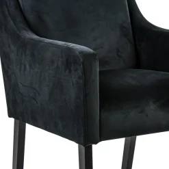 Straluma Stoffen armstoel zwart met zwarte poot><noscript><img width=