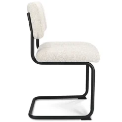 Straluma Stoffen eetkamerstoel met zwart metalen frame><noscript><img width=