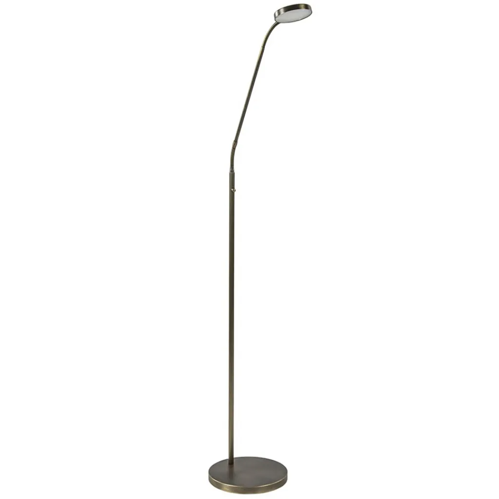 Straluma Strak klassieke LED leeslamp brons dim to warm> Vloerlampen|Leeslampen