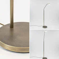 Straluma Strak klassieke LED leeslamp brons dim to warm><noscript><img width=