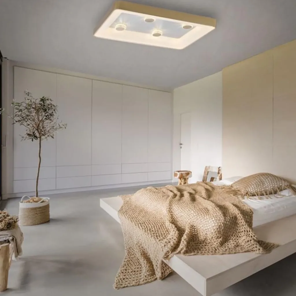 Straluma Strak klassieke LED plafondlamp goud met kristaleffect> Plafondlampen|Wandlampen