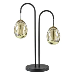 Straluma Strak klassieke LED tafellamp egg zwart met goud> Tafellampen|Woonkamerlampen