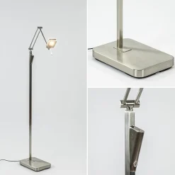 Straluma Strak klassieke leeslamp nikkel met dimbaar LED><noscript><img width=