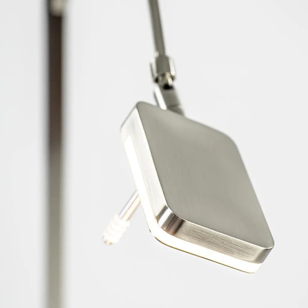 Straluma Strak klassieke leeslamp nikkel met dimbaar LED> Vloerlampen|Leeslampen