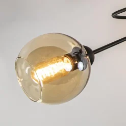 Straluma Strak klassieke plafondlamp met amber glazen bollen><noscript><img width=