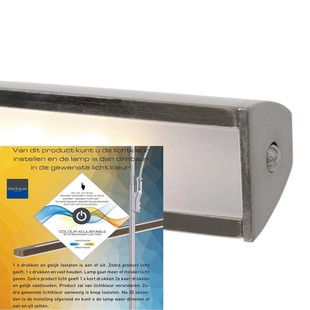 Straluma Strak klassieke schilderij wandlamp geborsteld staal> Wandlampen|Kantoorverlichting