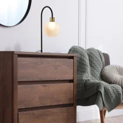 Straluma Strak klassieke tafellamp zwart met opaal glas></noscript> Tafellampen|Luxe Verlichting