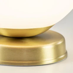 Straluma Strak klassieke tafellamp witte glazen bol met goud></noscript> Tafellampen|Klassieke Verlichting