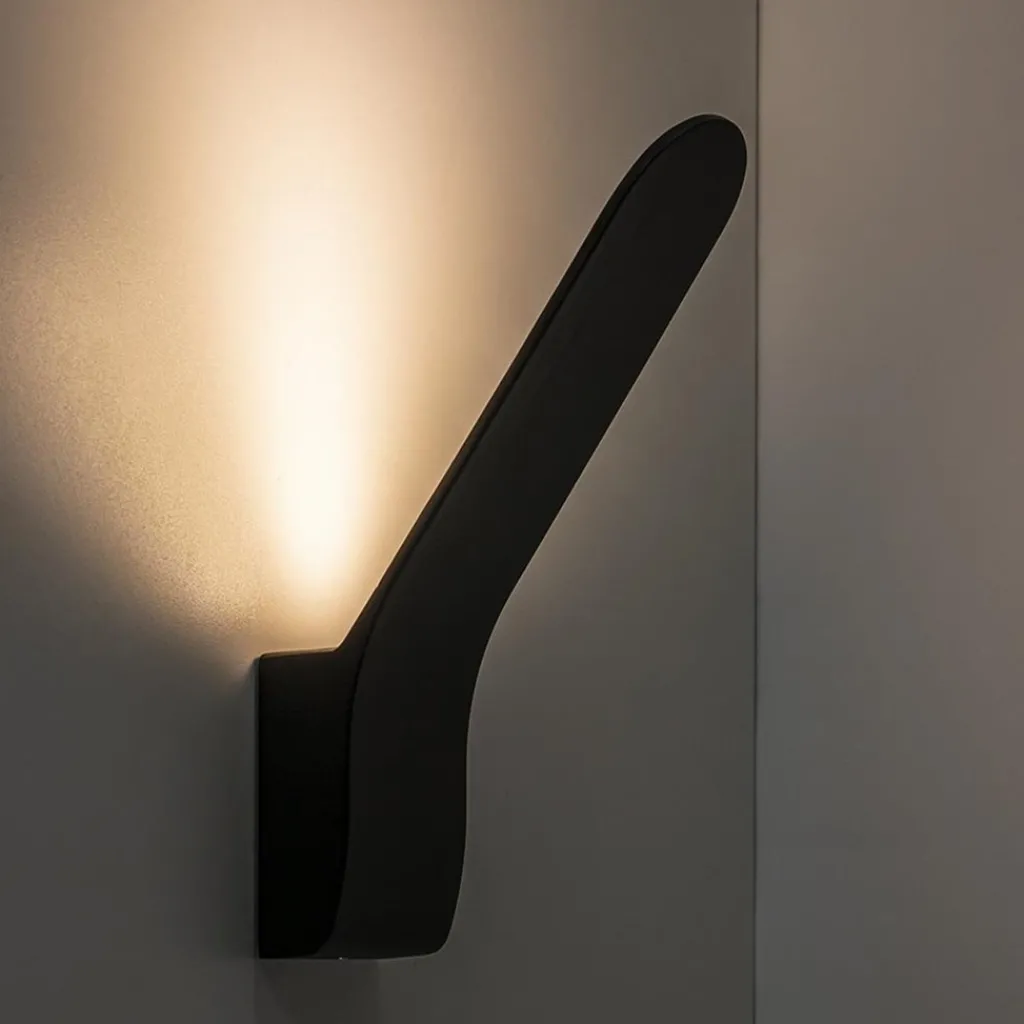 Straluma Strakke design LED buitenlamp zwart wand> Wandlampen|Buitenlampen