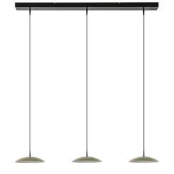 Straluma Strakke 3-lichts hanglamp LED mat zwart/mat goud> Hanglampen|Eettafellampen