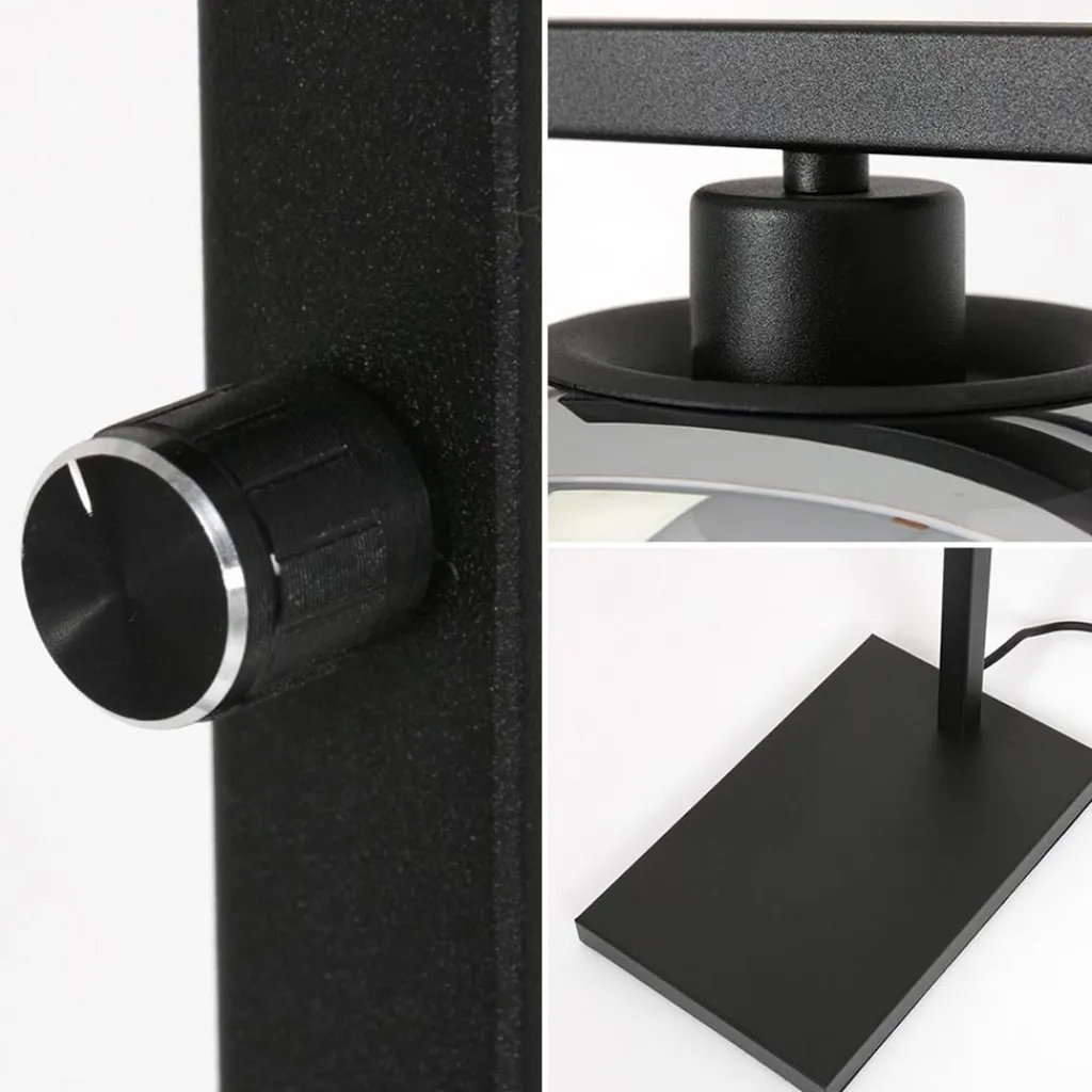 Straluma Strakke vloerlamp zwart met smoke glazen kap> Vloerlampen|Retro Verlichting