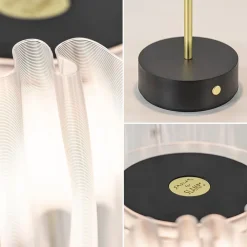 Straluma Tafellamp Accordeon op batterij prisma / zwart><noscript><img width=