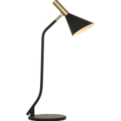 Straluma Tafellamp Anne's choice mat zwart met goud> Tafellampen|Bureaulampen