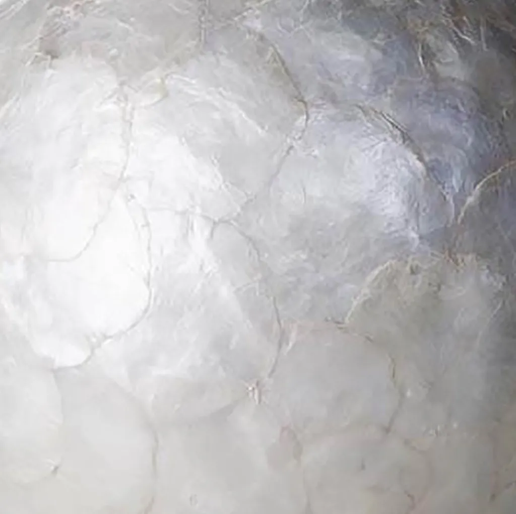 Straluma Tafellamp ball 30 cm rond creme schelpen> Schelpenlampen|Woonkamerlampen