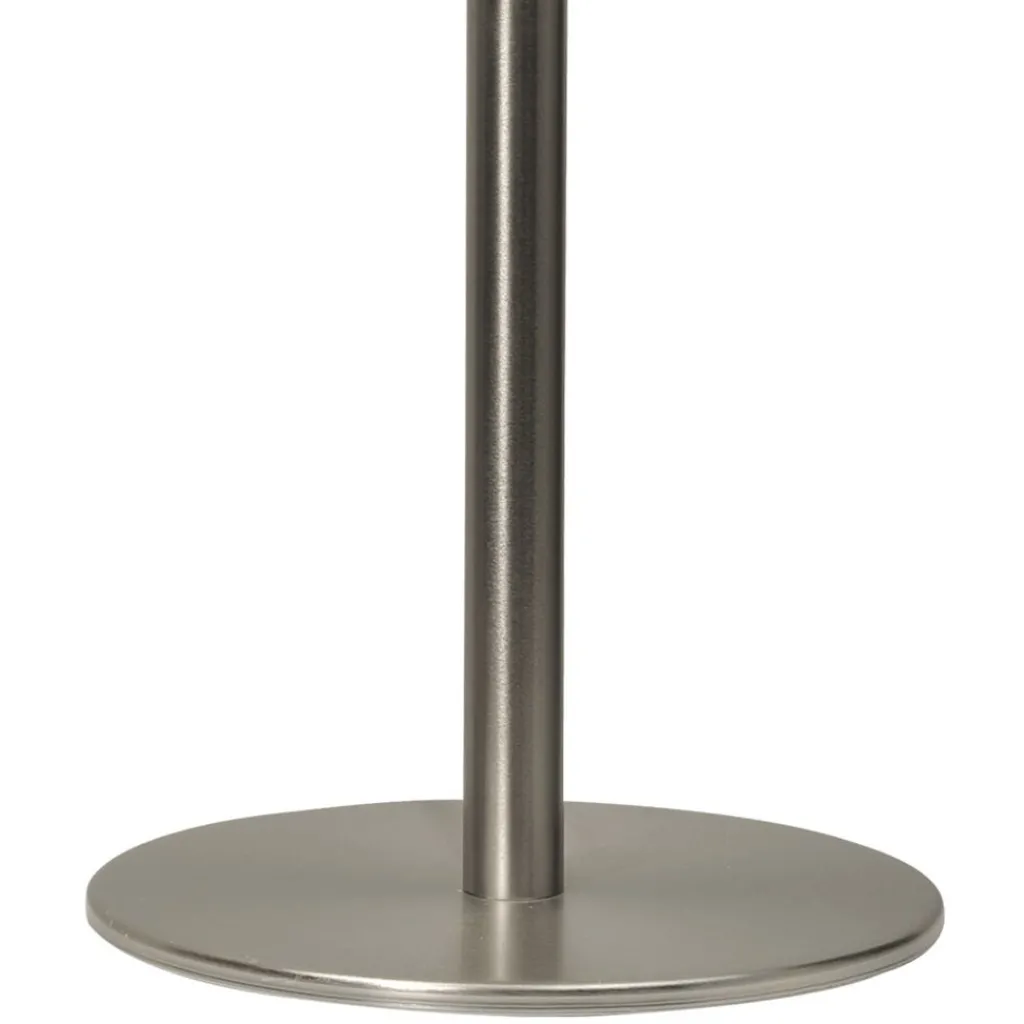 Straluma Tafellamp Calabro rvs met wit glas> Nachtkastlampen|Woonkamerlampen