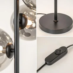 Straluma Tafellamp Calcio 4l zwart + smoke glas></noscript> Tafellampen|Retro Verlichting