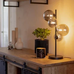 Straluma Tafellamp Calcio 4l zwart + smoke glas></noscript> Tafellampen|Retro Verlichting