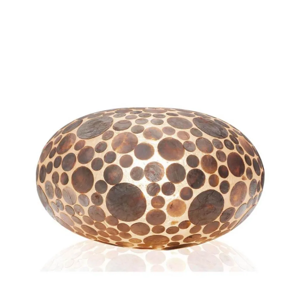 Straluma Tafellamp Coin schelpen ufo gold 40cm> Schelpenlampen|Woonkamerlampen