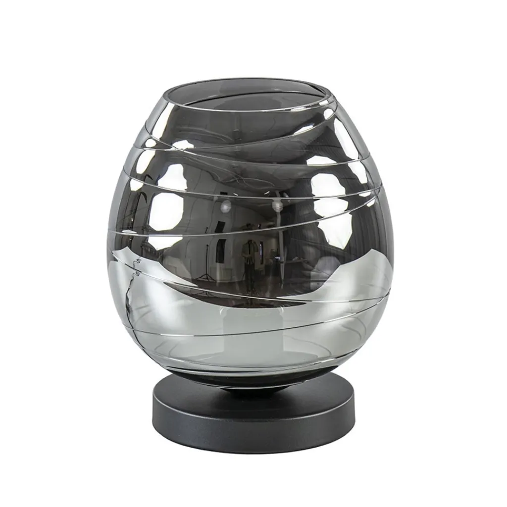 Straluma Tafellamp Fantasy laag zwart + smoke glas> Tafellampen|Industriële Verlichting