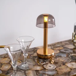 Straluma Tafellamp Humble Two goud/smoke oplaadbaar><noscript><img width=