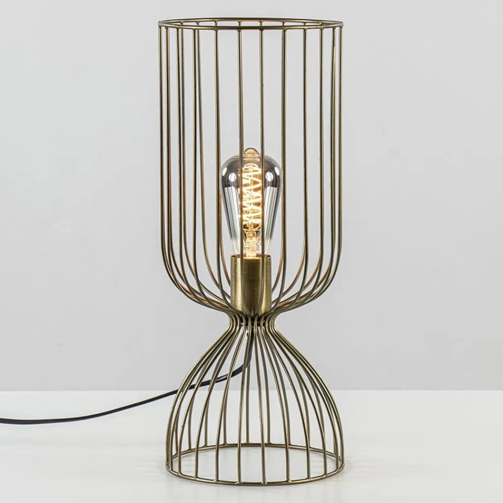 Straluma Tafellamp Lazar van Light and Living antiek brons draad> Draadlampen|Light and Living