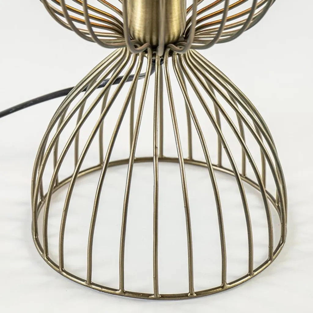 Straluma Tafellamp Lazar van Light and Living antiek brons draad> Draadlampen|Light and Living