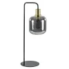 Straluma Tafellamp Lekar zwart/brons met smoke glazen kap> Light and Living|Woonkamerlampen