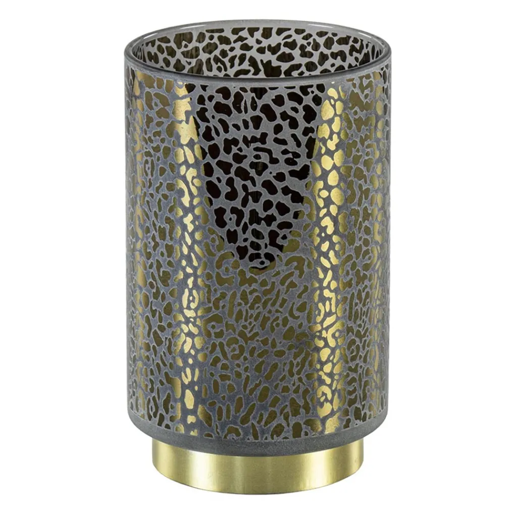 Straluma Tafellamp Leopard op batterij donker grijs met goud> Tafellampen|Light and Living