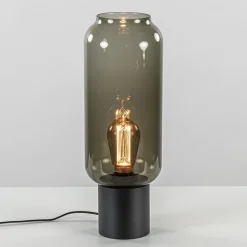 Straluma Tafellamp Lett zwart + smoke glas 13cm> Tafellampen|Design Verlichting