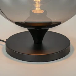 Straluma Tafellamp mat zwart met smoke glas 25 cm><noscript><img width=