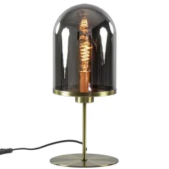 Straluma Tafellamp Maverick antiek brons met smoke glas> Tafellampen|Light and Living