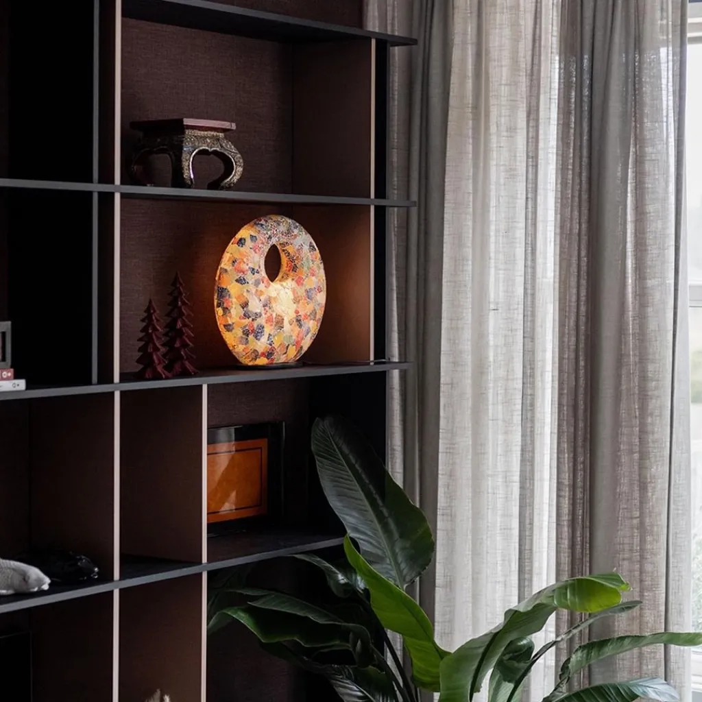 Straluma Tafellamp met gat multicolor mozaic> Woonkamerlampen|Slaapkamerlampen