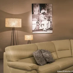 Straluma Tafellamp metaal met schelpen kap><noscript><img width=