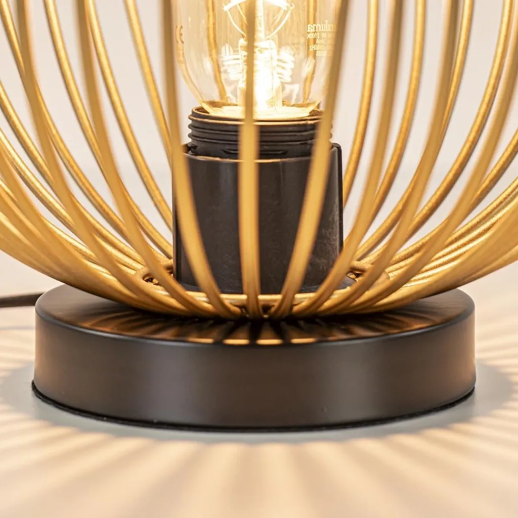 Straluma Tafellamp Nest klein zwart/matgoud> Tafellampen|Decoratieve Verlichting