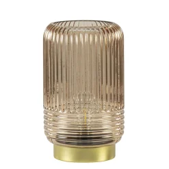 Straluma Tafellamp op batterij Lipa amber glas> Light and Living|Woonkamerlampen
