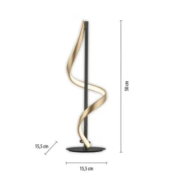 Straluma Tafellamp Q-Swing zwart/matgoud remote cct></noscript> Tafellampen|Smart lampen