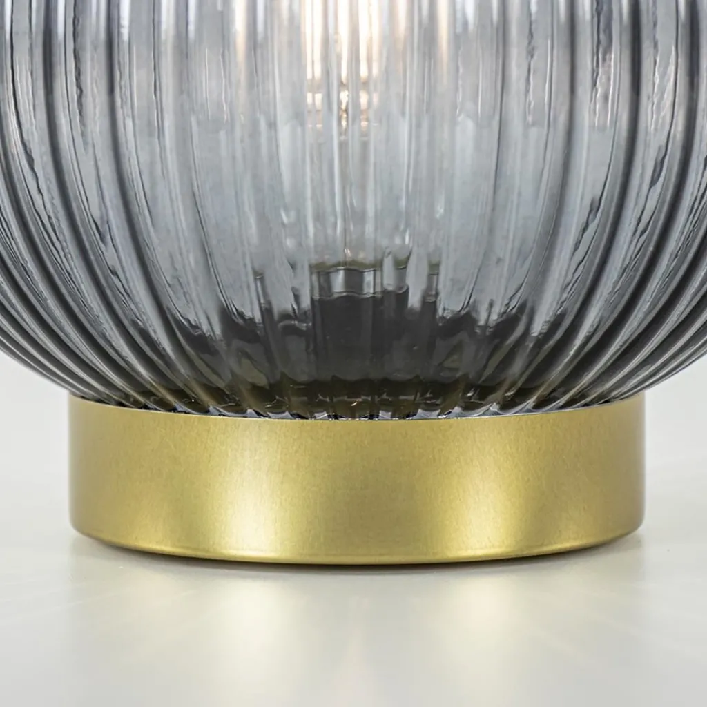 Straluma Tafellamp Tajera van Light and Living op batterij grijs/goud> Tafellampen|Light and Living