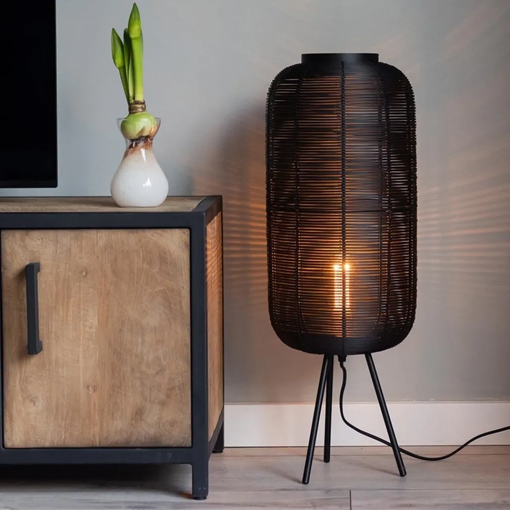 Straluma Tafellamp Tomek zwart draad 3-poot 70cm> Draadlampen|Light and Living