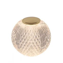 Straluma Tafellamp transparant/goud oplaadbaar en dimbaar> Tafellampen|Tienerkamerlampen