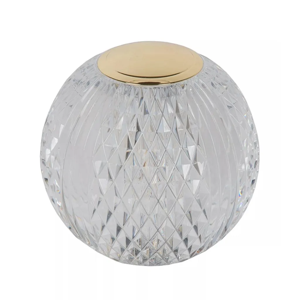 Straluma Tafellamp transparant/goud oplaadbaar> Tafellampen|LED Tafellampen