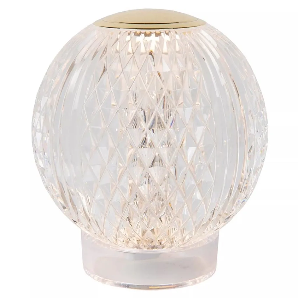 Straluma Tafellamp transparant/goud oplaadbaar> Tafellampen|LED Tafellampen