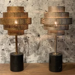 Straluma Tafellamp Vegas oud zilver/marmer zwart><noscript><img width=