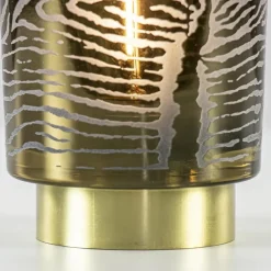 Straluma Tafellamp Zebra grijs goud op batterijen Light & Living><noscript><img width=