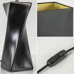 Straluma Tafellamp zwart keramiek inclusief kap zwart/goud><noscript><img width=