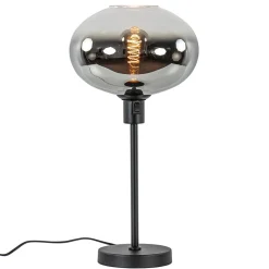 Straluma Tafellamp zwart met glazen kap smoke/helder gradient> Tafellampen|Luxe Verlichting