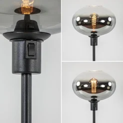 Straluma Tafellamp zwart met glazen kap smoke/helder gradient></noscript> Tafellampen|Luxe Verlichting